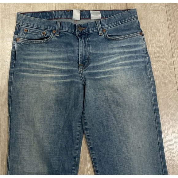 Vintage Lucky Brand Dungarees Flare Jeans Mid Rise Denim Jeans 14/32 Medium Wash - Picture 5 of 10